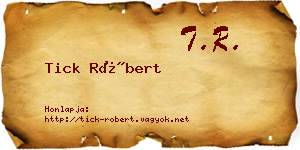 Tick Róbert névjegykártya
